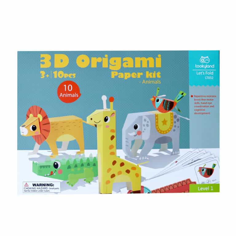 Origami állatkák - 10 db 3D Origami papír állatka