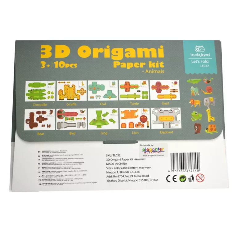 Origami állatkák - 10 db 3D Origami papír állatka - Image 9