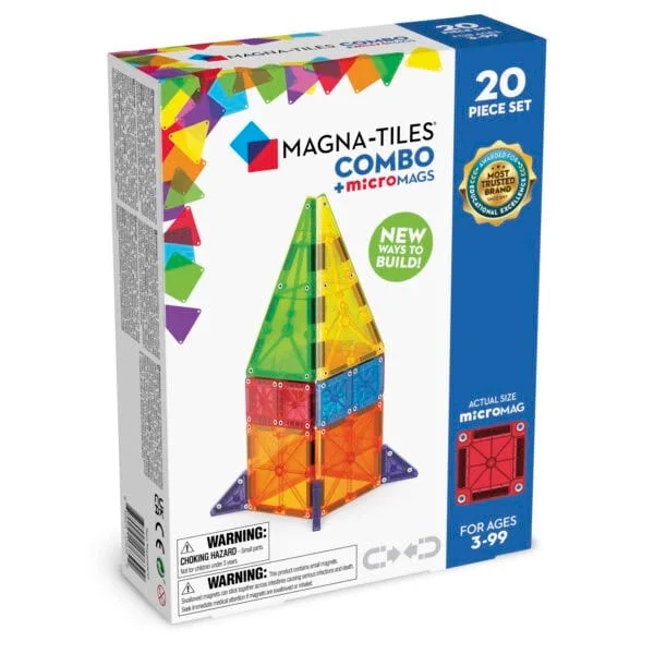 Mágneses Szett (20 darabos) MAGNA-TILES + MikroMAGS