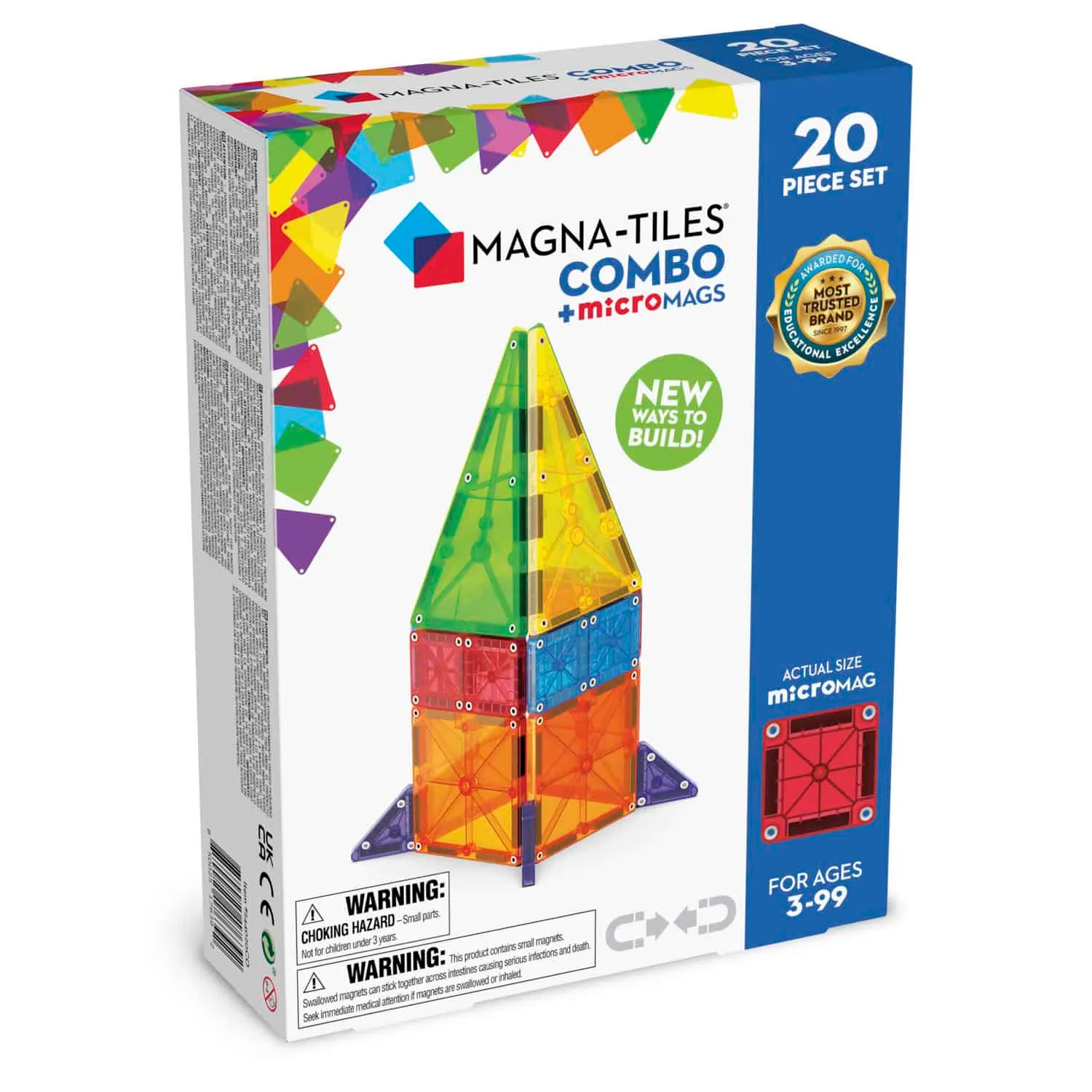 Mágneses Szett (20 darabos) MAGNA-TILES + MikroMAGS