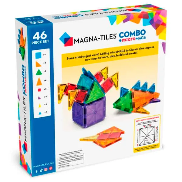 Mágneses Szett (46 darabos) MAGNA-TILES + MicroMags kombo