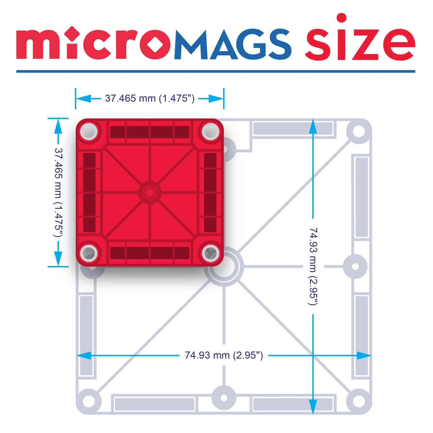 Mágneses Szett (20 darabos) MAGNA-TILES + MikroMAGS - Image 9