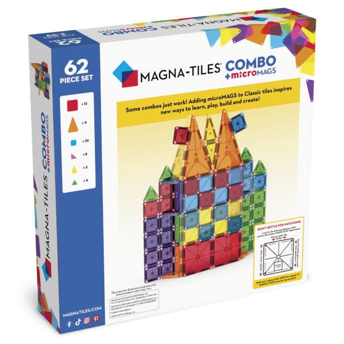 Mágneses Szett (62 darabos) MAGNA-TILES + mikroMAGS - Image 7