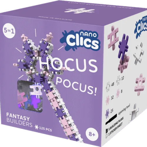Nano Clics - 5 az 1-ben 125 db-os kreatív építőjáték, Fantázia világ