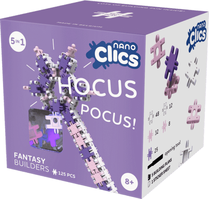 Nano Clics - 5 az 1-ben 125 db-os kreatív építőjáték, Fantázia világ