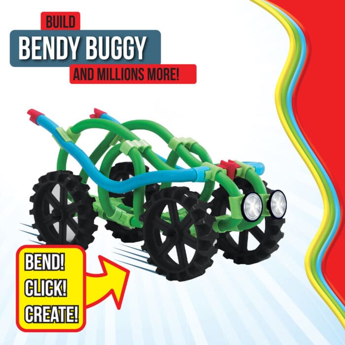 Spaghetteez Építőjáték - "Bendy Buggy" – hajlékony építőjáték kisautóval - Image 5